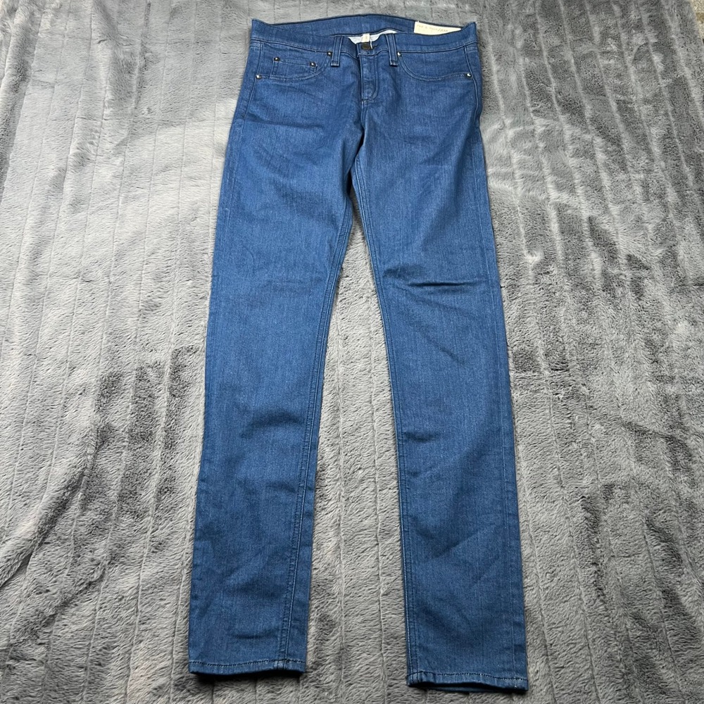 Rag & Bone High Rise Skinny Jeans Skye Blue Denim W1513T281 Womens 29
